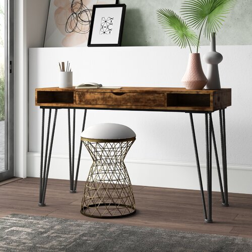 Aleathea Metal Base Writing Desk